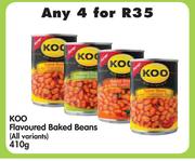Koo Flavoured Baked Beans(All variants)-Any 4 x 410G