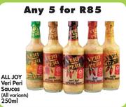 All Joy Veri Peri Sauces(All variants)-Any 5 x 250ML