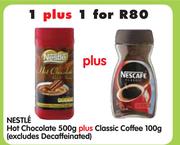 Nestle Hot Chocolate-500g + Classic Coffee-100g