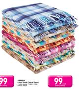Aranda Lusso Small Check Throw-130cmx170cm Each