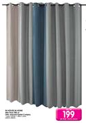 In House In Home Mia Faux Silk Or Otto Jaquard Eyelet Curtains-140cmx223cm-Per Drop