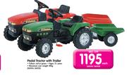 Pedal Tractor With Trailer-Each