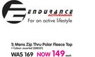 Endurance Mens Zip Thru Polar Fleece Top-Each