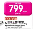Goldair 3 Panel Gas Heater GGH42B