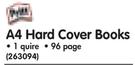 Pritt A4 1 Quire, 96 Page Hard Cover Books