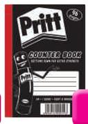 Pritt A4 3 Quire, 288 Page Hard Cover Books-Each