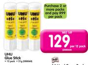 UHU Glue Stick 21g-Per 12 Pack