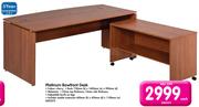 Platinum Bowfront Desk-Each