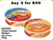 Melrose Cheese Spread Wedges (All Variants)-2 x 200g