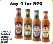 Nando's Peri-Peri Sauces (All Variants)-4 x 250ml