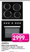 Sunbeam 600mm Oven and Hob Set SCOP-600B-Per Set