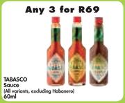 Tabasco Sauce (All Variants, Excluding Habanero)-3 x 60ml