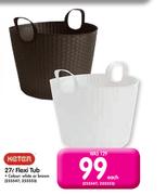 Keter 27ltr White Or Brown Flexi Tub Each