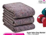 Super Value Grey Blanket-140cmx190cm Each