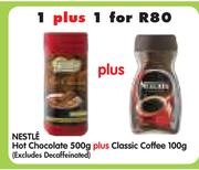  Nestle Hot Chocolate-500g + Classic Coffee-100g