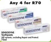 Sensodyne Toothpaste(All Variants, Excluding Repair And Protect)-4x75ml
