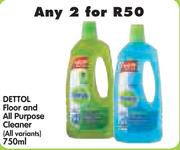Dettol Floor And All Purpose Cleaner (All Variants)-2 x 750ml 