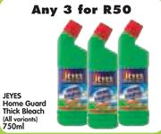 Jeyes Home Guard Thick Bleach (All Variants)-3 x 750ml