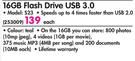 Lexar 16GB Flash Drive USB 3.0 S23-Each