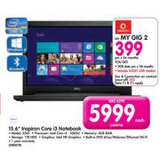 Dell 15.6" Inspiron Core i3 Notebook 3542-Each
