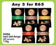 Simba Lay's Deli Range(All Variants)-5 x 110g
