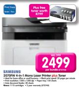Samsung 2070FW 4-In-1 Mono Laser Printer Plus Toner-Per Bundle