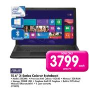 Asus 15.6" X-Series Celeron Notebook X553MA-Each