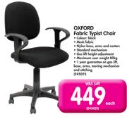 Oxford Fabric Typist Chair-Each