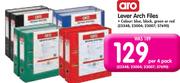 Aro Lever Arch Files-Per 4 Pack