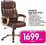 Crowley High Back Chair-Each