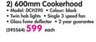 Defy 600mm Cookerhood DCH290