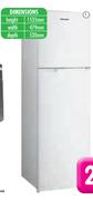 Hisense 220Ltr Double Door Fridge/Freezer H220TWH