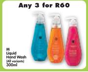 M Liquid Hand Wash(All Variants)-3x300ml