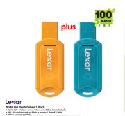 Lexar 8GB USB Flash Drives V20-2 Pack