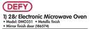 Defy 28L Electronic Microwave Oven DMO351