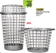 Addis Linen Bin And Laundry Basket Set