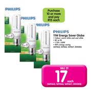 Philips 11W Energy Saver Globe Each