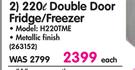Hisense 220L Double Door Fridge/Freezer H220TME