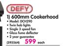 Defy 600mm Cookerhood DCH290