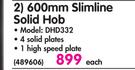 Defy 600mm Slimline Solid Hob DHD332