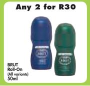 Brut Roll-On (All Variants)-2x50ml