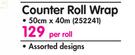 Christmas Counter Roll Wrap 50cmx40m-Per Roll
