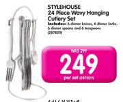 Stylehouse 24 Piece Wavy Hanging Cutlery Set-Per Set