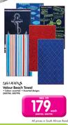 Velour Beach Towel-Each