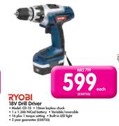 Ryobi 18V Drill Driver CD-18
