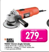 Black & Decker 900W 115mm Angle Grinder KG 915-QS