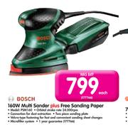 Bosch 160W Multi Sander + Free Sanding Paper PSM160
