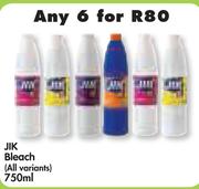 Jik Bleach(All Variants)-6x750ml