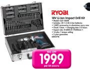 Ryobi 18V Li-ion Impact Drill Kit CLD-1860K-Per Kit