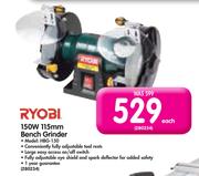 Ryobi 150W 115mm Bench Grinder HBG-150-Each
